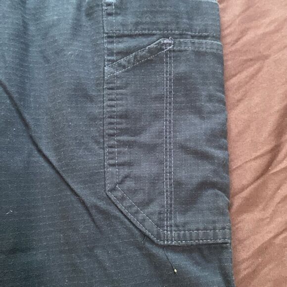 EUC Carhartt Mens Drawstring Cargo Navy Blue Pants - Picture 5 of 10